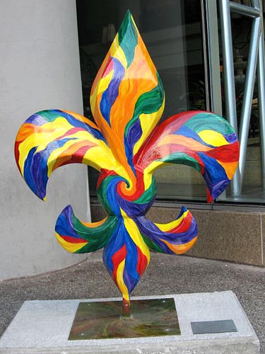 Canal Street, Sheraton Hotel, Barbara Shaw's Rainbow Fleur de Lis