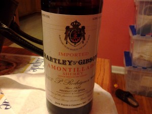 Hartley & Gibson Amontillado Sherry.